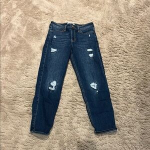 Abercrombie Kids Blue Boyfriend Jeans Distressed Relaxed Fit